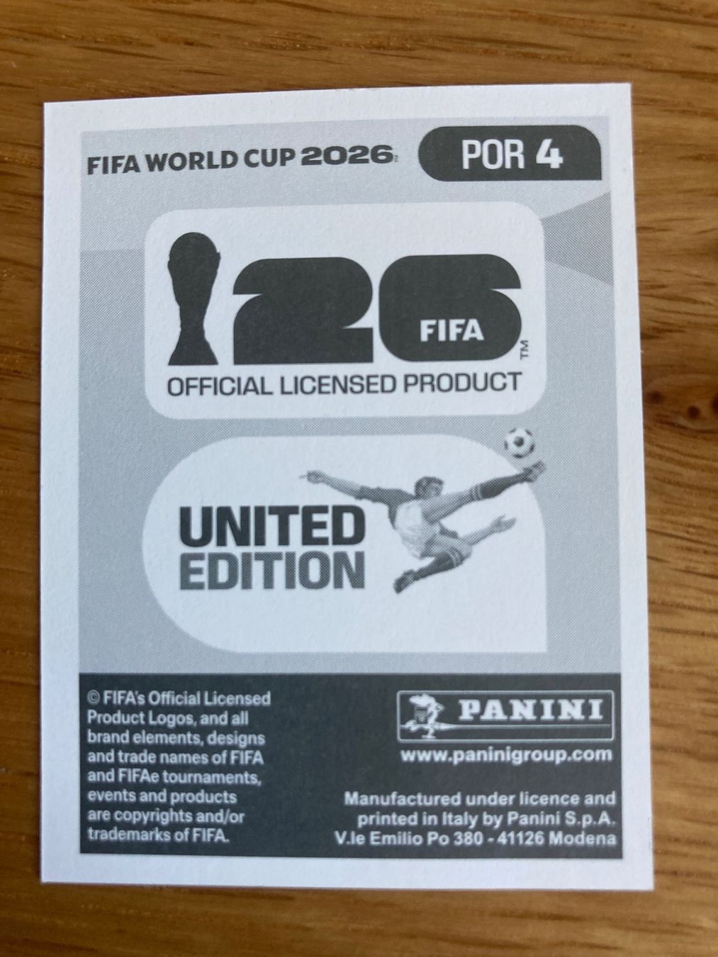 Panini Sammelbilder & Trading cards: WM Sticker POR 4 – Neu (gemäss Beschreibung) aus Winterthur von Whitefish 1