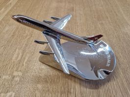 SWISSAIR Aschenbecher 2-teilig verchromt. Ab Fr.1!