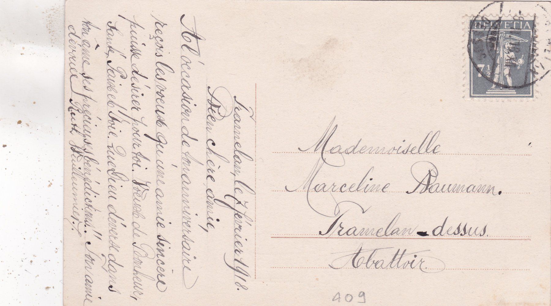 Cartoline postali: Kitsch Kinder Bonne Fête 1918 – Usato da Herisau venduto da Lisegrat2008 1