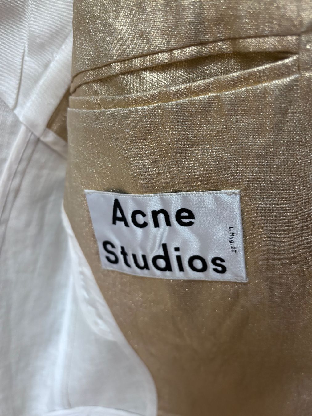 Acne Studios Giacche: Stunning Acne Studios Gold linen blazer size EU34 – Usato da Zürich venduto da nao_pjh8 1