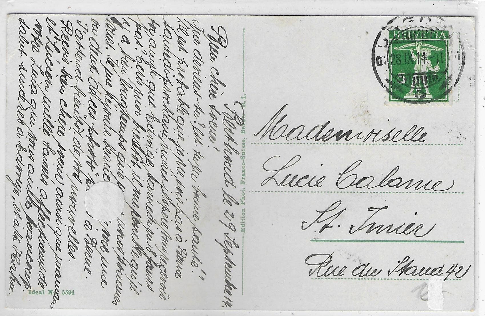 Ansichtskarten: Burgdorf - Eingangstor zum Schloss - Litho – Gebraucht aus Ettingen von Kartenplanet 1