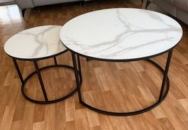 Couchtisch / Salontisch Marmor Design weiss !TOP!