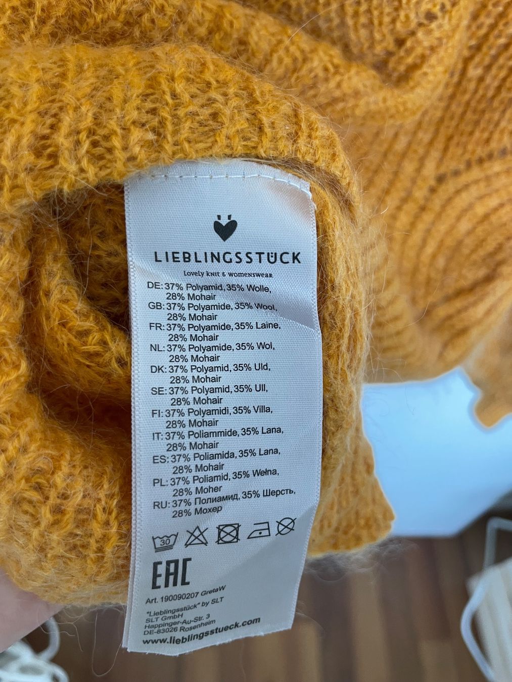 Lieblingsstück Maglioni & Felpe: Lieblingsstueck Pullover, Gr.S, Senfgelb – Usato da Buchs SG venduto da VintageHomeCH 3