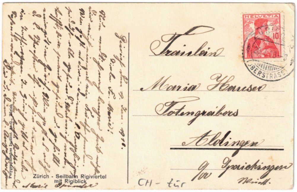 Cartoline postali: Zürich - Standseilbahn Rigiviertel – Usato da Binningen venduto da Mountainrider 1