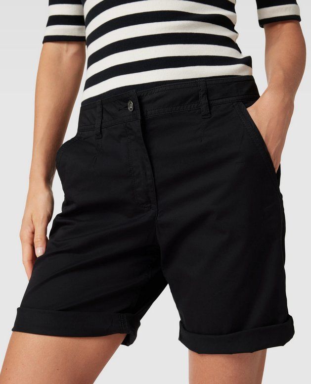 Tom Tailor Pantaloni: Tom Tailor, Chino Bermudas, schwarz, Gr. 36 – Nuovo (secondo la descrizione) da Zürich venduto da fbsm 1