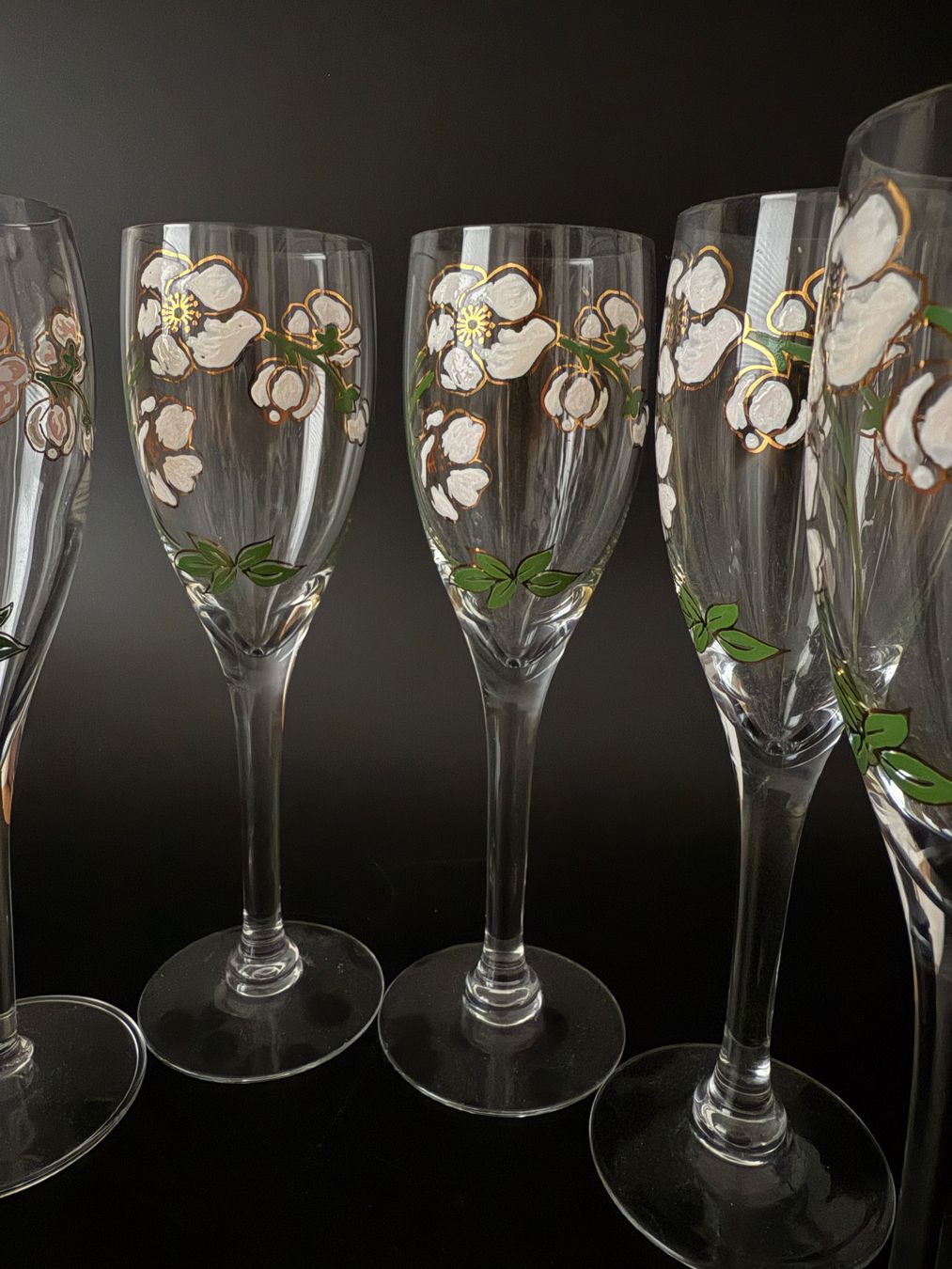 Gläser: Perrier Jouet Champagne Gläser Handbemalt – Neu (gemäss Beschreibung) aus Luzern von downtonabbey 3