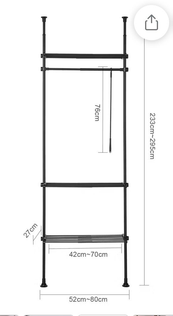Guardaroba: Garderobenständer / Teleskop Garderobe – Usato da Zürich venduto da rsprsp 4