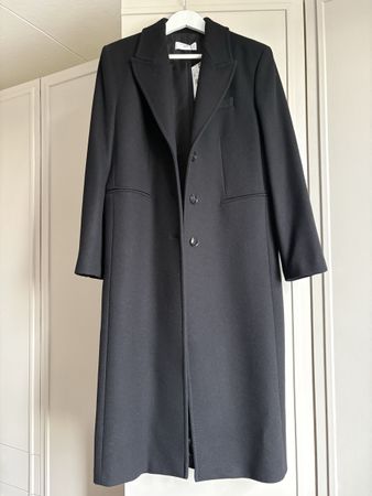 Wollmantel Mango Schwarz Grösse M