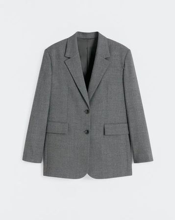 Mango Selection Grey Blazer with sleeve vents
