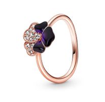 Original Pandora Roségold Pavé Ring violett