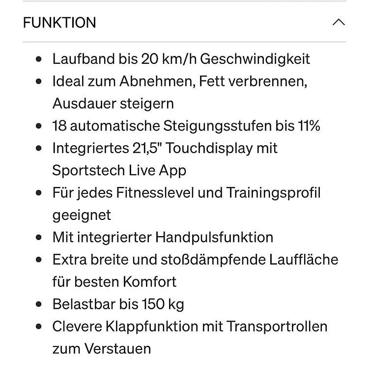 Hometrainer: Sportstech Profilaufband F75 – Gebraucht aus Hochdorf von Garraty 2