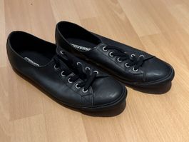Schwarze Converse Lederschuhe Gr. 38,5 - Top Zustand!