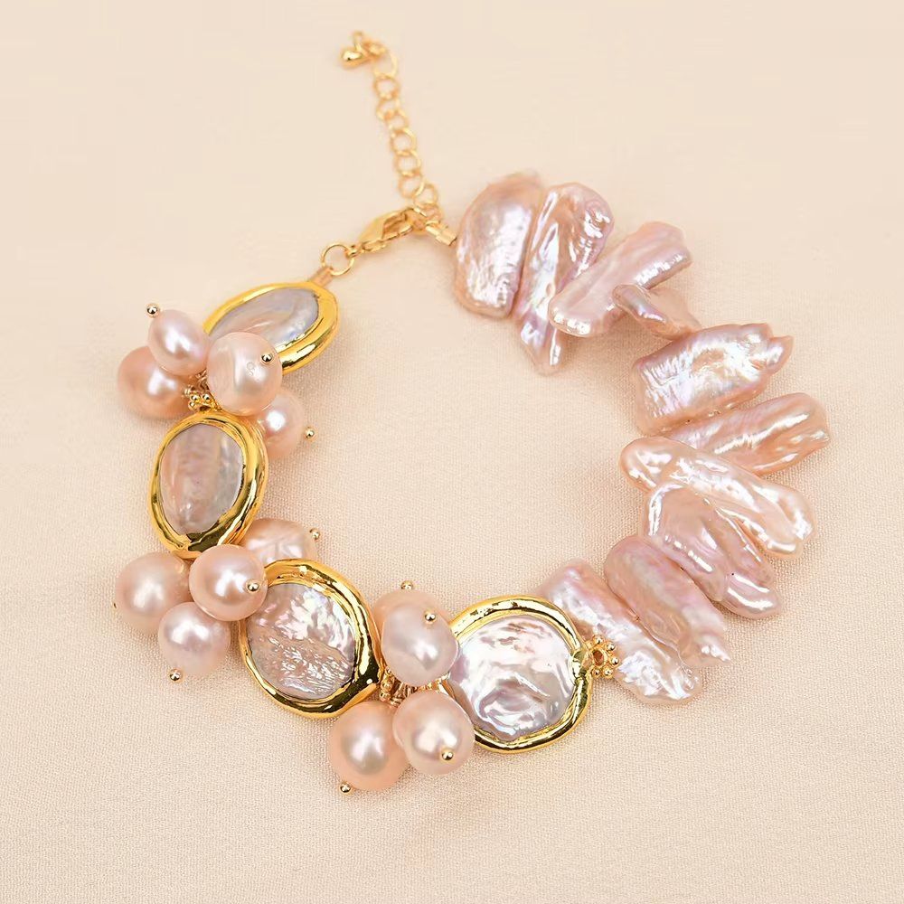 Bracciali & Braccialetti: Rosa Lua Perlen Armband Echt Bracelet Design Perle rose Vrai – Nuovo (secondo la descrizione) da Prilly venduto da ilyria73 2