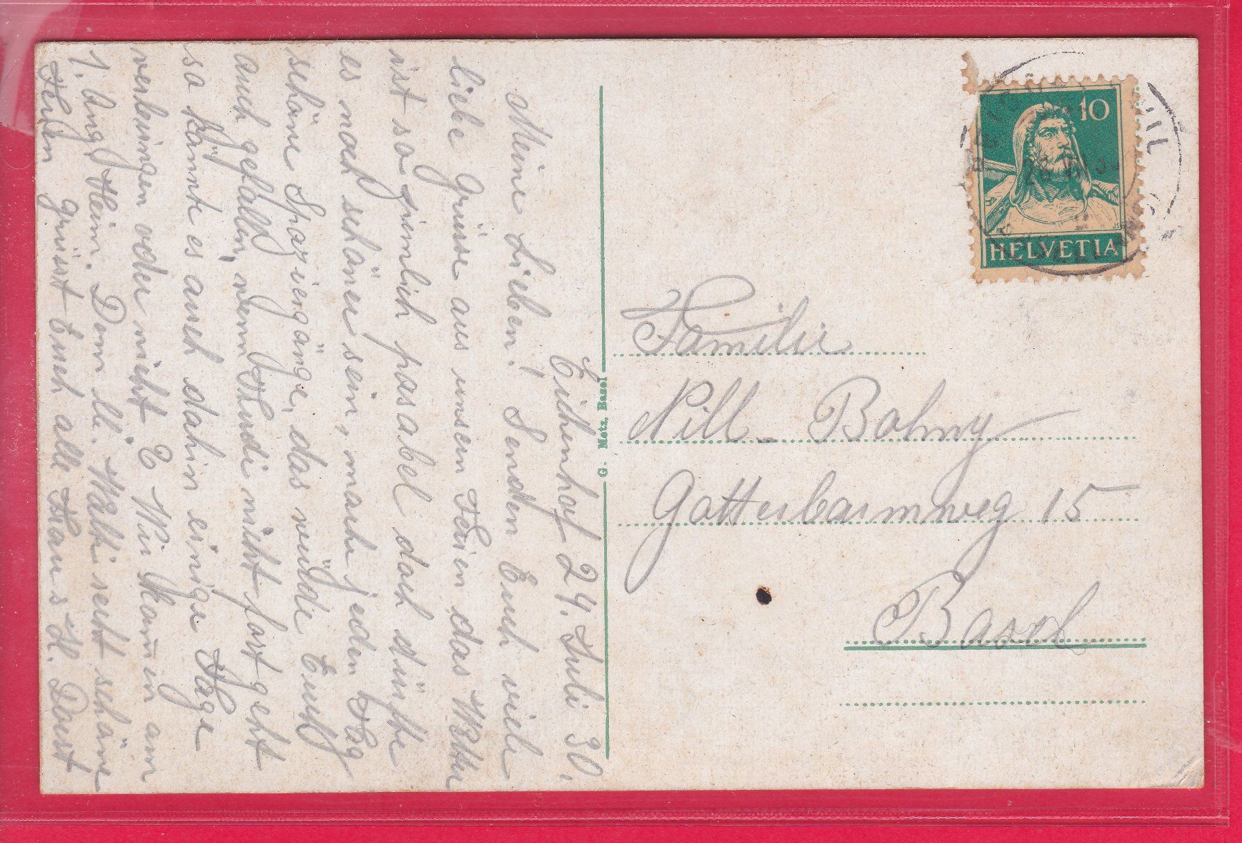 Cartoline postali: PENSION EICHENHOF BEI REIGOLDSWIL 680m, 28.7.1930 – Usato da Oberrieden venduto da Gebirgsstelze 1