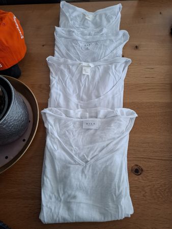 Damen T-Shirts Weiss 4 Stck.