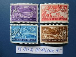 FL 1937 Nr. 122-125 gestempelt