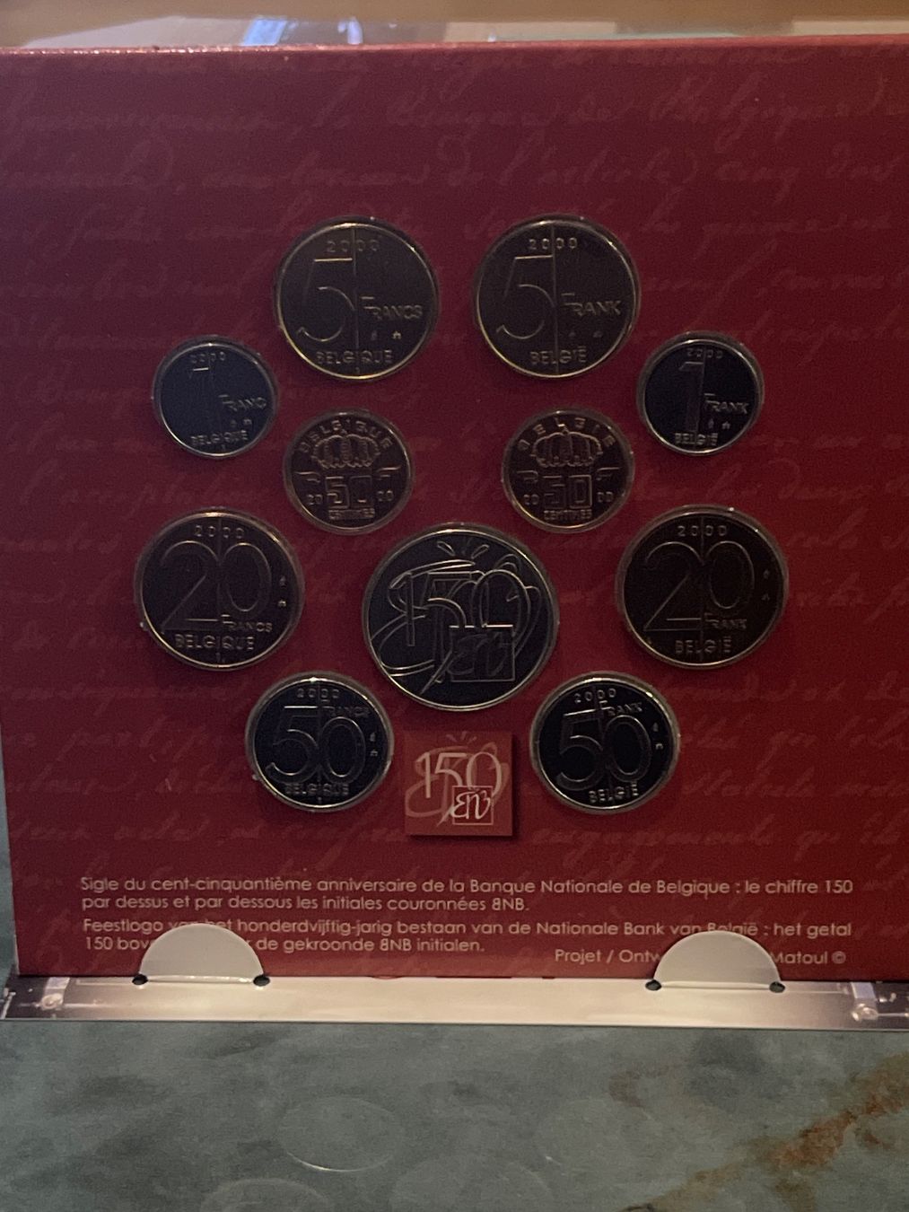 Tutti le monete: Belgien 2000 offizieller Francs Kursmünzensatz – Nuovo (secondo la descrizione) da Zweidlen venduto da EuroCoins 7