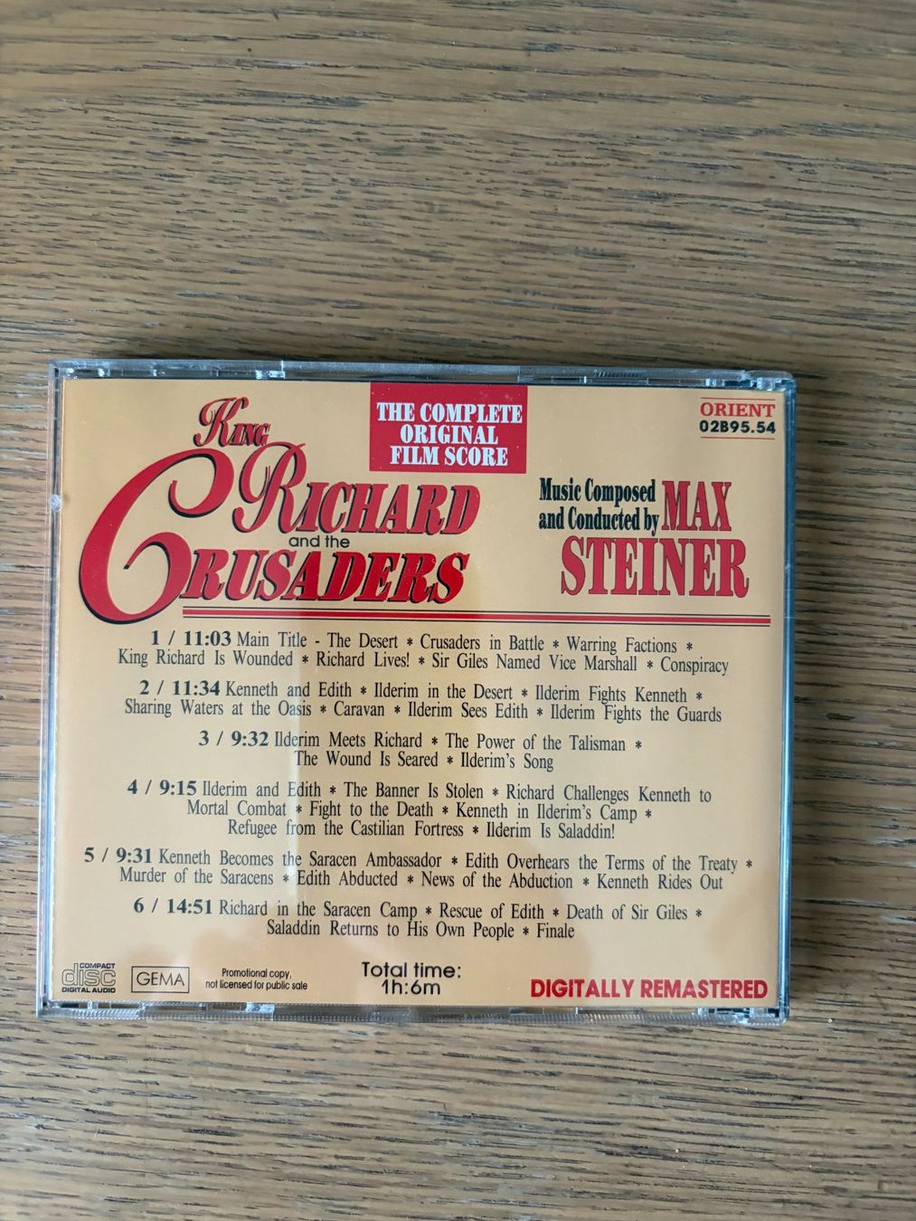 CDs: CD KING RICHARD AND THE CRUSADERS PAR MAX STEINER – Gebraucht aus Geneve von tigre69 1