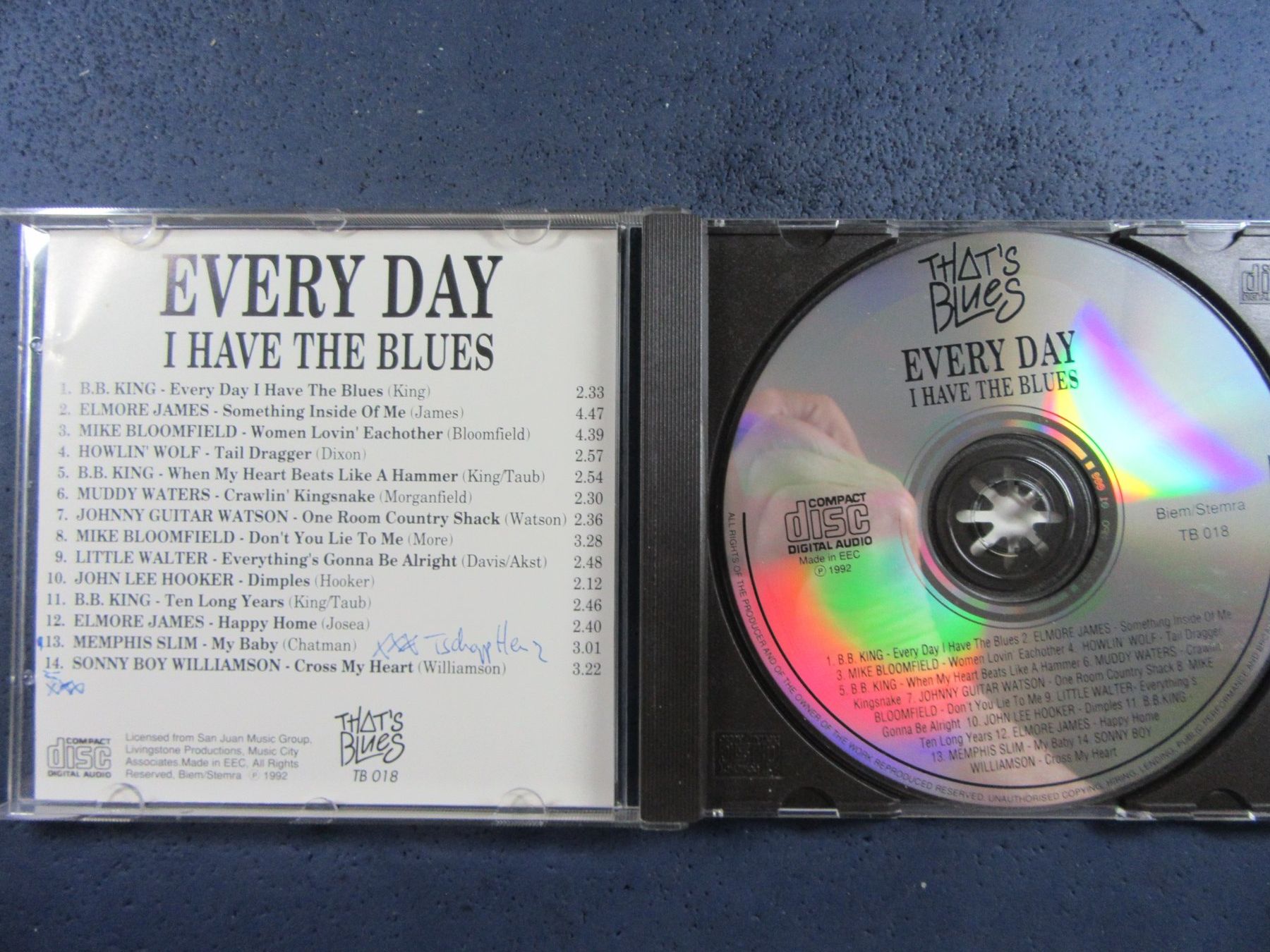 CD: EVERY DAY I HAVE TH BLUES CD BB KING,HOOKER,WATERS,WOLF USW – Usato da Ettingen venduto da Hausi4711 2