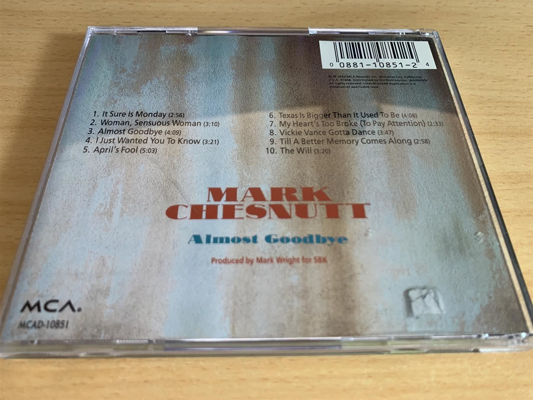 CDs: Mark Chesnutt – Almost Goodbye – Gebraucht aus Rikon im Tösstal von Alpenmutz 1