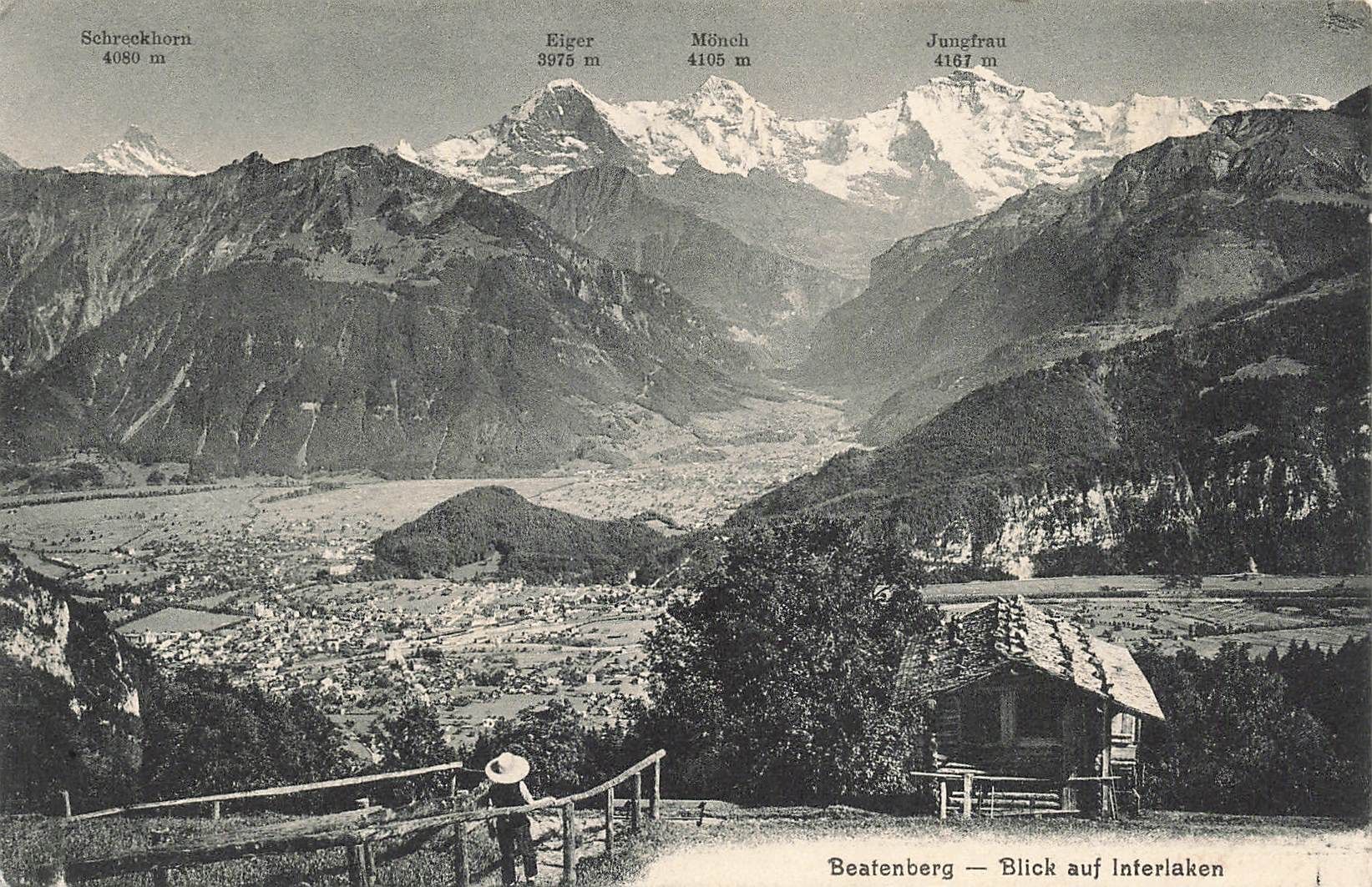 Cartoline postali: Beatenberg blick auf Interlaken – Usato da Biasca venduto da Blenio71