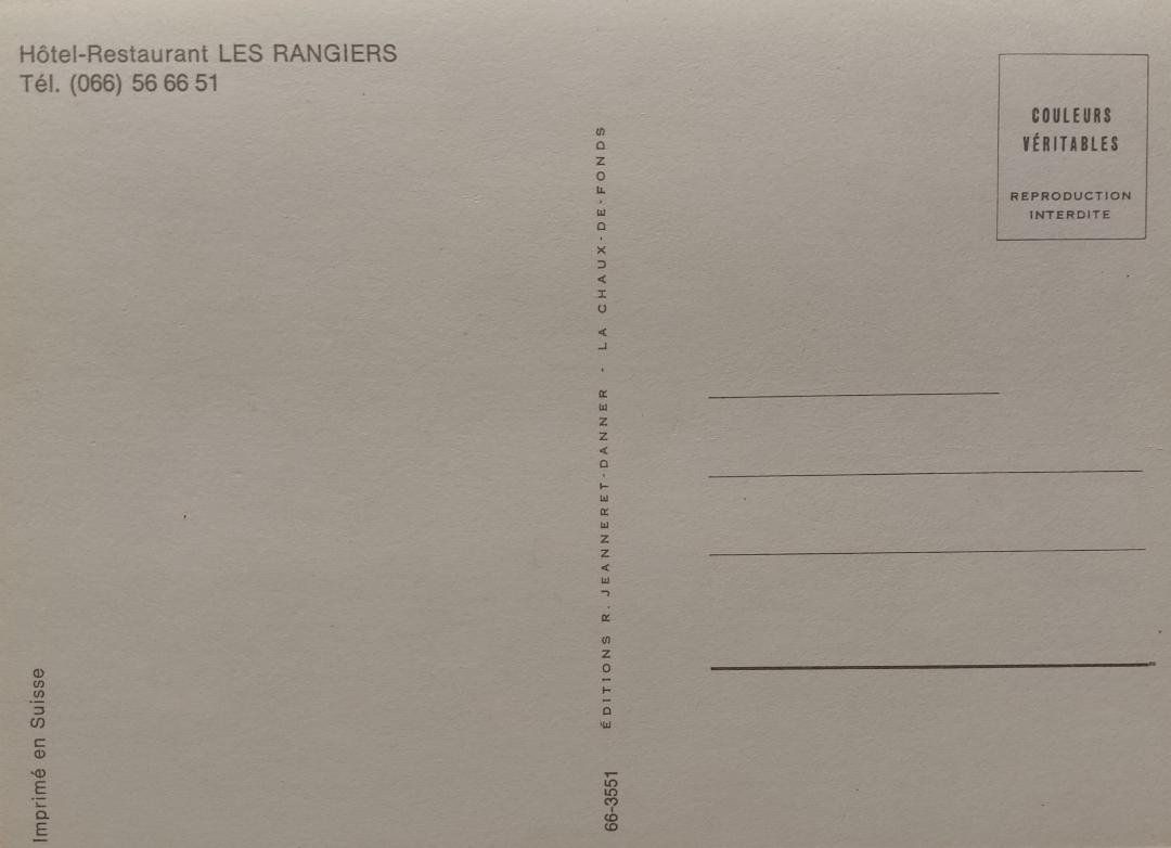 Cartoline postali: LES   RANGIERS (JU)   -   Hôtel -  divers oldtimer – Usato da Delémont venduto da Domdom1 1