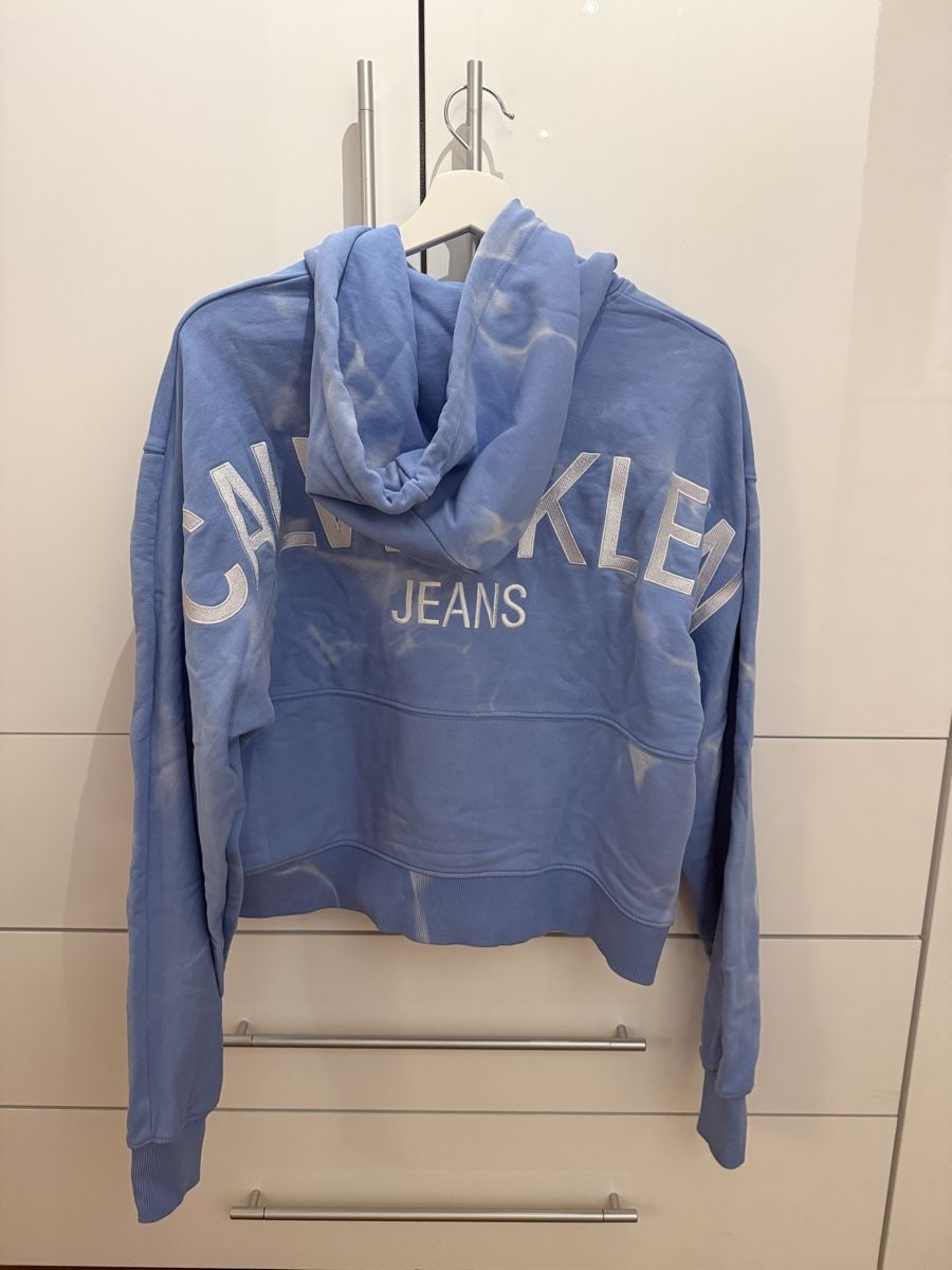 Calvin Klein Maglioni & Felpe: Calvin Klein Hoodie Pullover Gr. M - Hellblau Tie Dye – Usato da Waltenschwil venduto da marisa.tengler 3