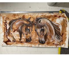Pferde – Original Gemälde (160 × 80 cm)