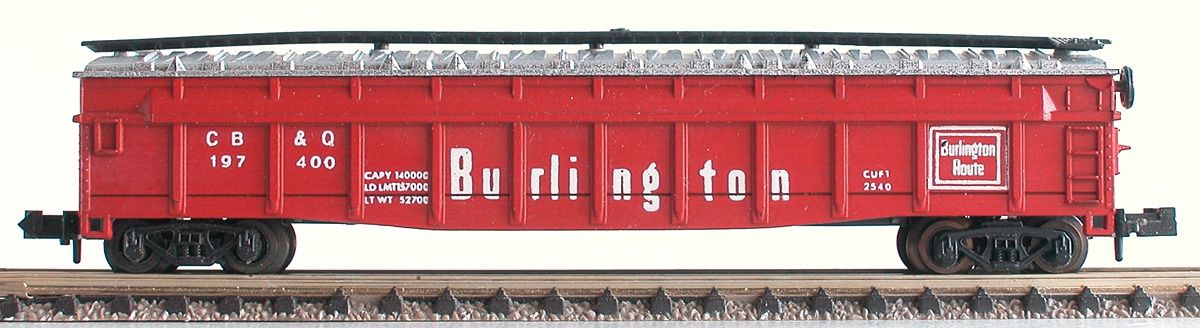 Trix Modellini di ferrovie: Minitrix US Box Car Burlington Spur N – Usato da Oberwil BL venduto da Klang 1