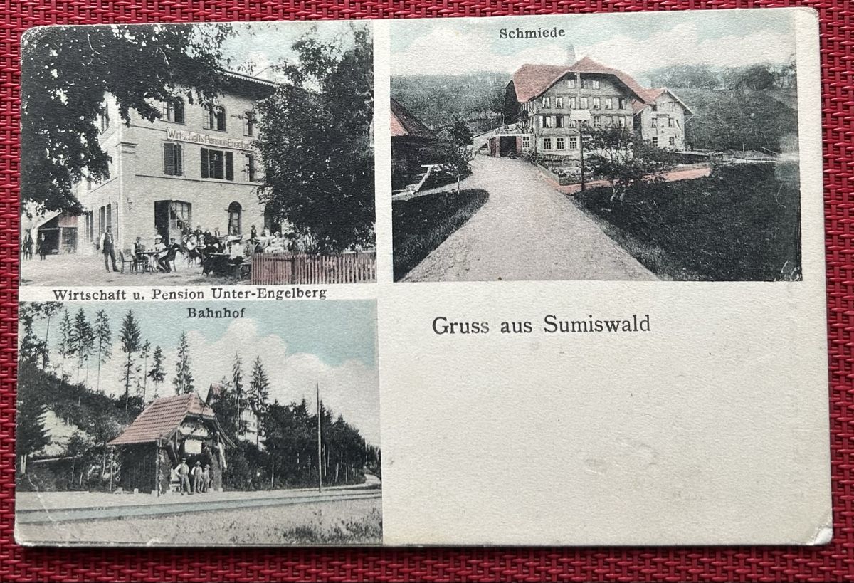 Cartoline postali: Gruss aus Sumiswald 3-Bildrig  – Usato da Horw venduto da Tellbub