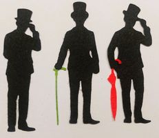 5-tlg. Filz-Set Männer gestanzt 5 pcs Felt Die cuts