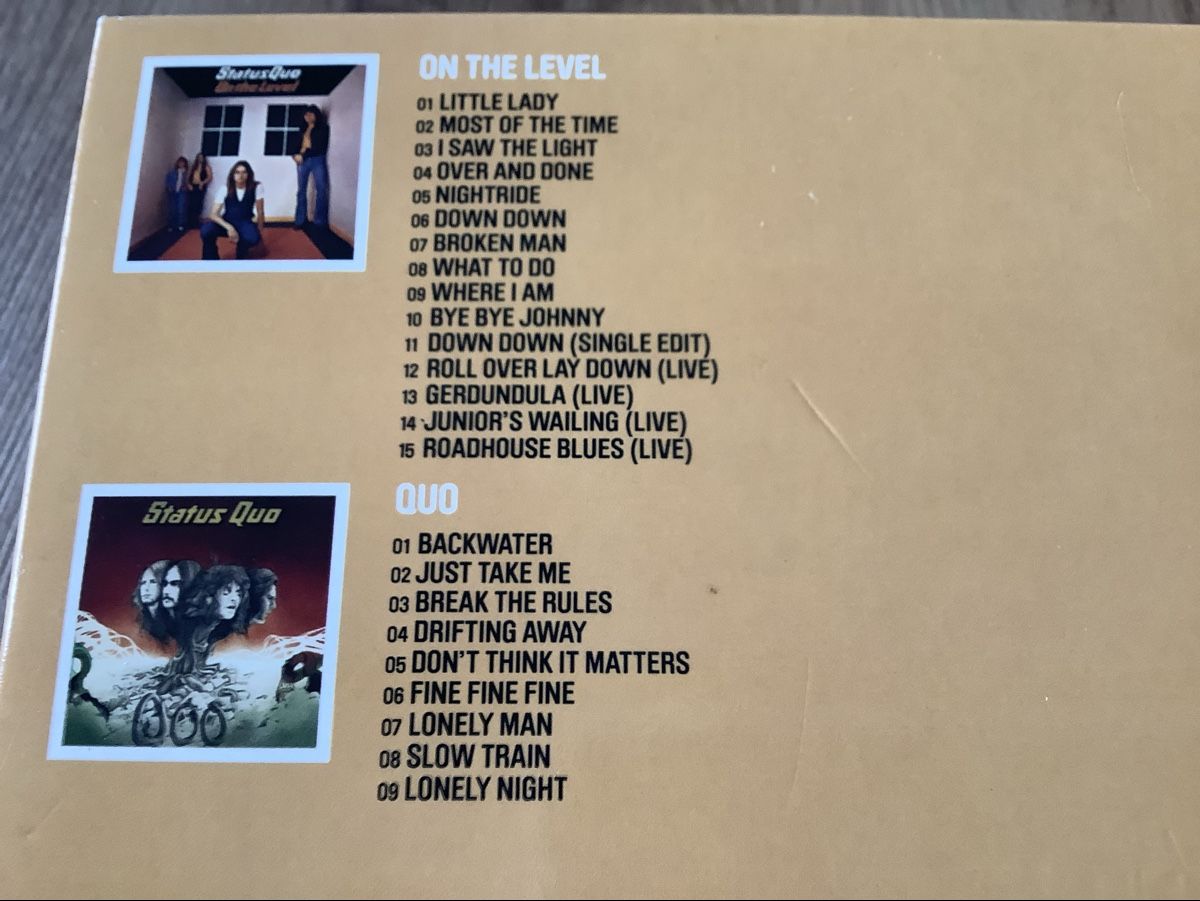 CD: Status Quo - On The Level + Quo (2CD) – Usato da herzogenbuchsee venduto da HIFIANER 2