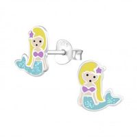 Meerjungfrau Kinderohrstecker 925 Silber