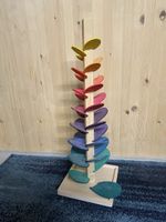 Bunte Kugelbahn aus Holz, Murmelbahn, neuwertig!