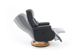 Relax Sessel CALGARY Leder schwarz natur