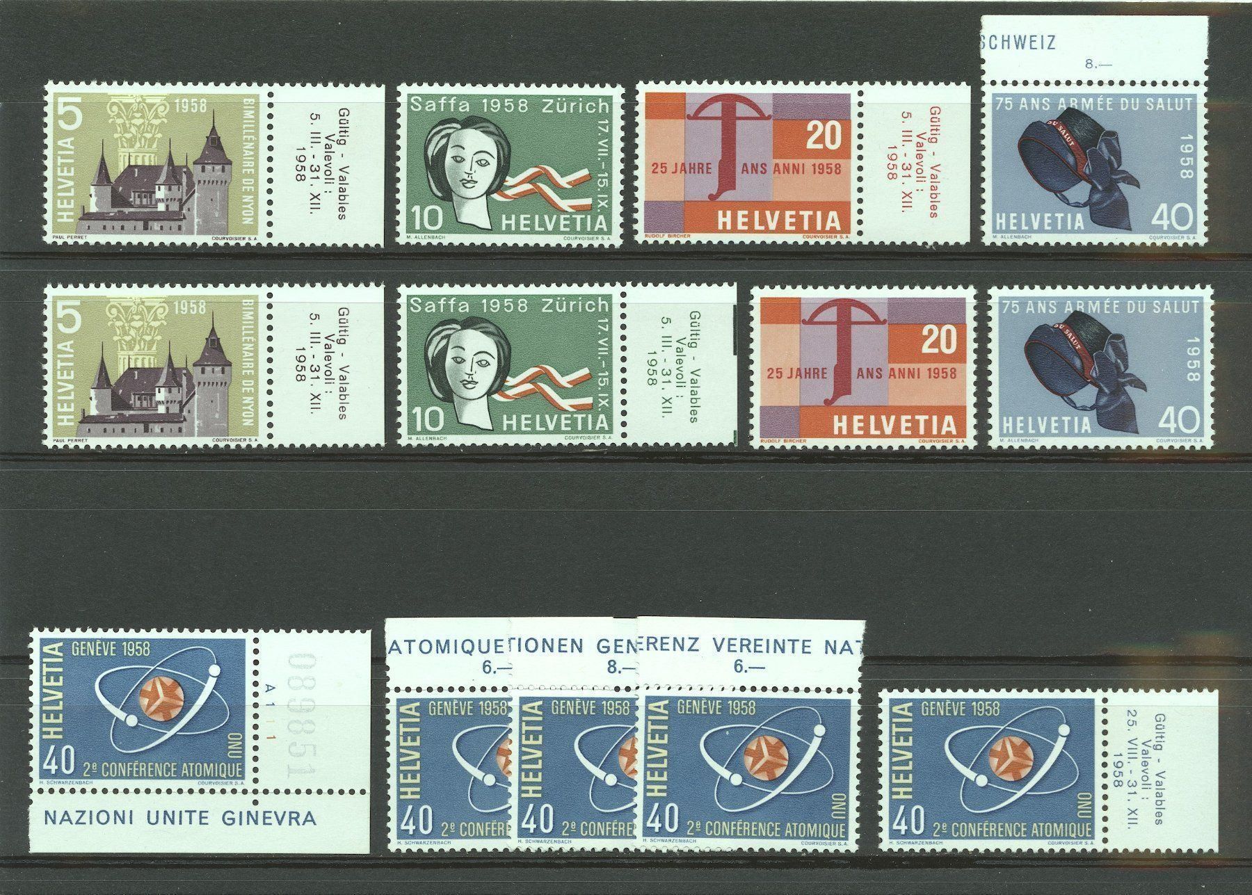 Tutti i francobolli: Lot Schweiz 1955-63 postfrisch ** – Usato da Nesslau venduto da andi_hon 1