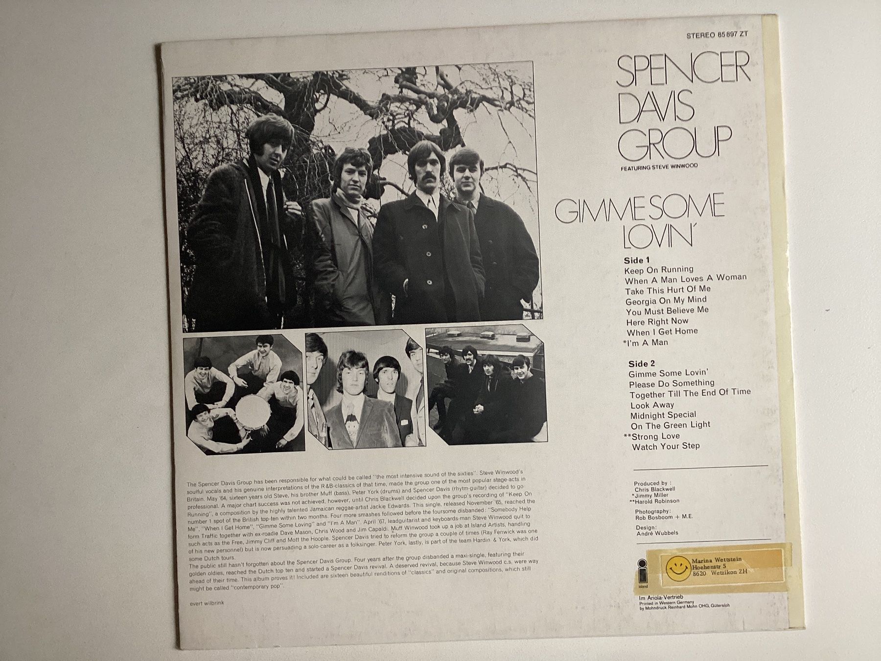 Dischi in vinile: Spenser Davis Group LP - Gimme Some Loving (TOC) – Usato da Gutenswil venduto da Hamzian 1
