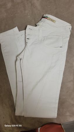 Pantalon Please blanc coupe ajustée taille XS 