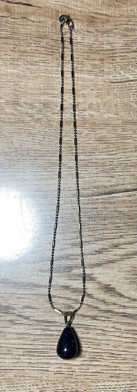 Catenine: feine 925 Silberkette mit Blauer Sandstein - Tropfenform – Nuovo e nell'imballaggio originale da Laax venduto da Kiki_Kingdom3 2