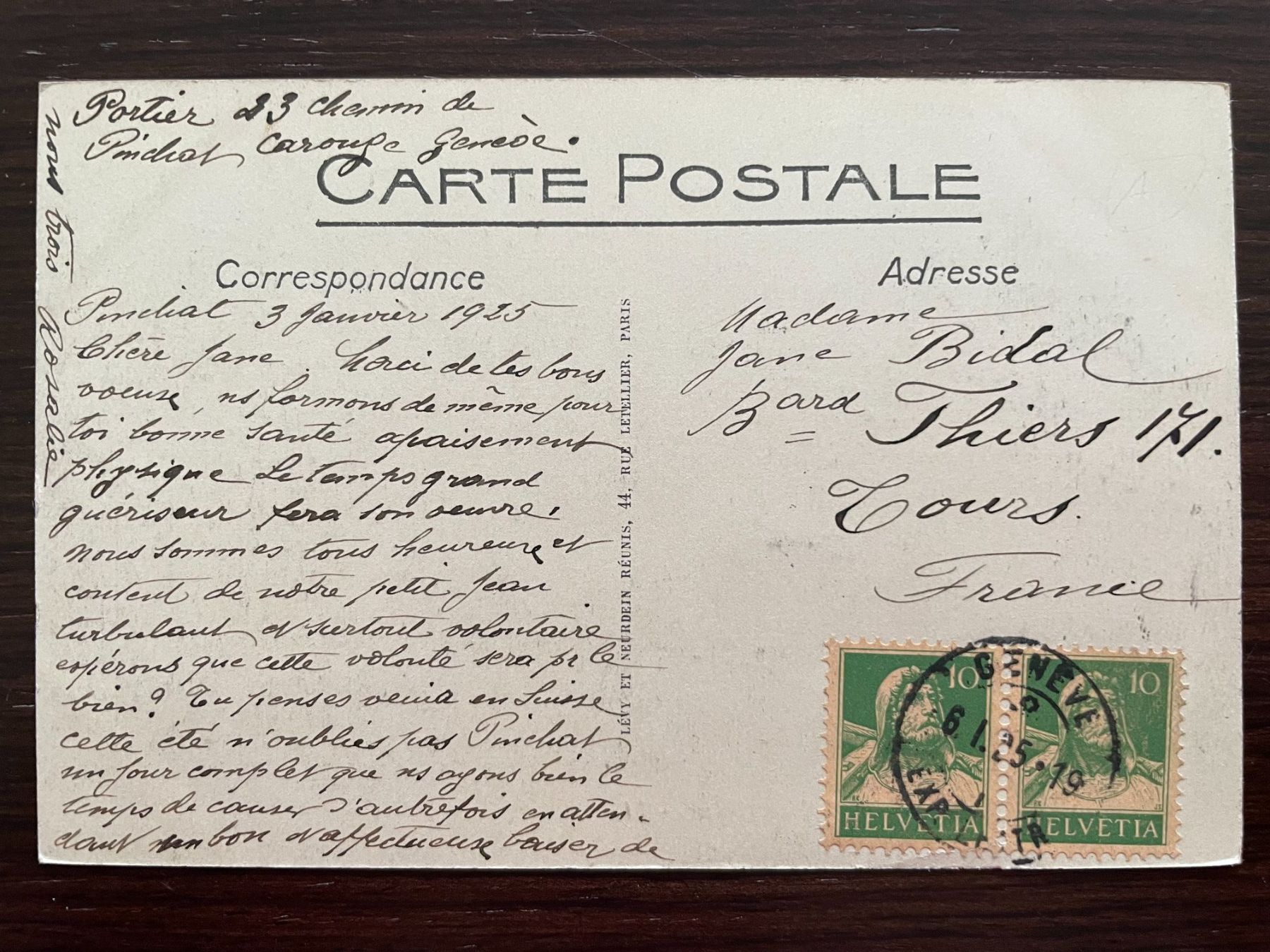 Cartoline postali: GENÈVE Le Quai du Mont-Blanc, animée, Oldtimer, 1925 – Usato da Wald ZH venduto da TLILEF 1