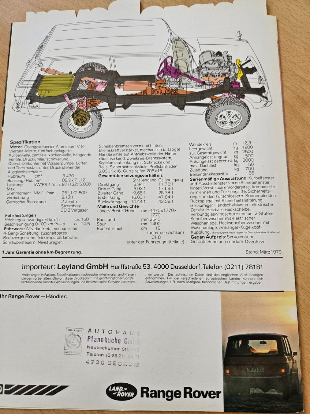 Land Rover Accessori per altri veicoli: Range Rover  Prospekt  1974 xb – Usato da Flawil venduto da sr1_f6st 2