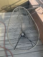 Gartenstuhl schwarz Metall und Kunststoff gebraucht