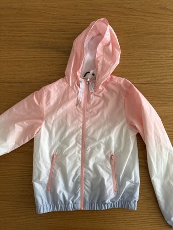 Pinke/blaue Übergangsjacke für Mädchen, Grösse 146