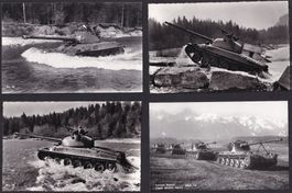 Militär 4 Karten mit Kampfpanzer