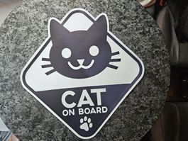Katzenautoaufkleber 🐾 "Cat on Board"
