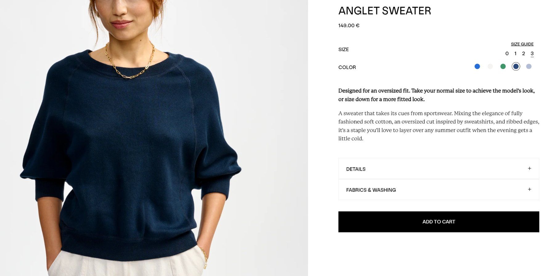 Bellerose Maglioni & Felpe: Bellerose ANGLET pullover, size 0, dark blue – Usato da Kilchberg ZH venduto da ben_pc68 1