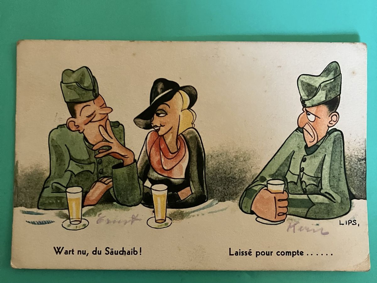 Cartes postales: Ansichtskarten Konvolut Militär Humor Spass – D'occasion à Bauma par Baumer71 2
