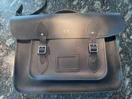 Cambridge Satchel Tasche Leder schwarz sehr guter Zustand