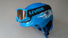 Uvex Kinder Skihelm mit Uvex Skibrille
