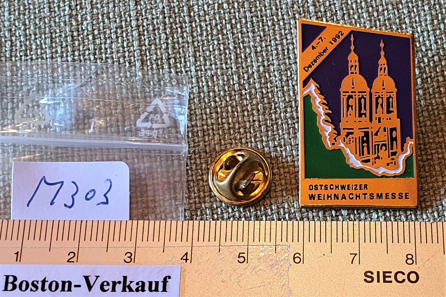 Placchette & Badge: M303 - Pin Ostschweizer Weihnachtsmesse 1992 – Usato da Reinach BL venduto da Boston-Verkauf 2